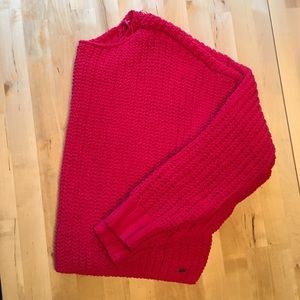 Hollister Girls Red Slouchy Chenille Sweater